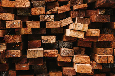 Full frame shot of firewood