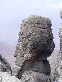 Scenic view of rocky mountains