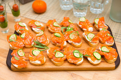 Close-up of food on table