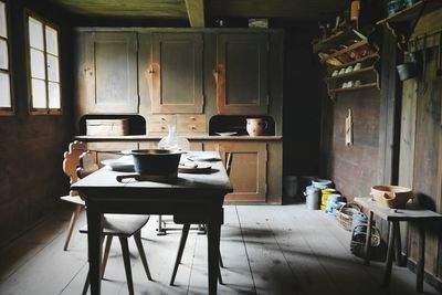 Chairs and table in room