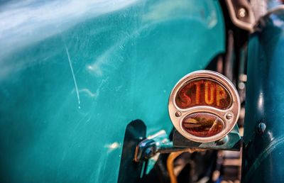 High angle view of vintage car
