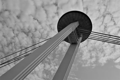 Low angle view of bridge against sky