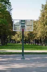 Basketball hoop at park