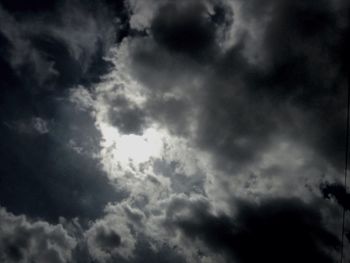 Low angle view of cloudy sky