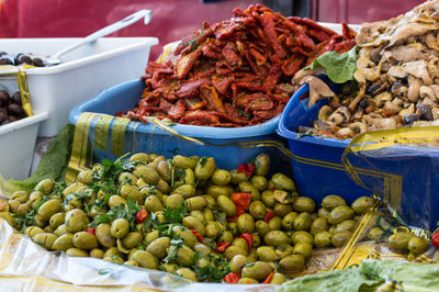 Vegetables for sale in market