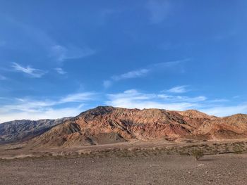 Scenic view of arid landscape against sky