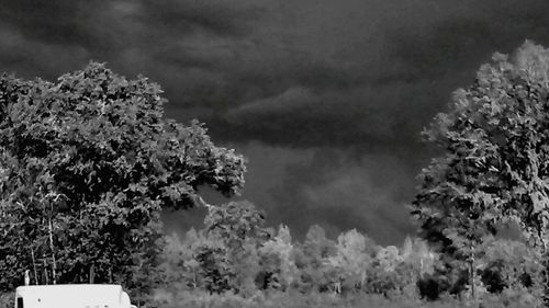 Scenic view of landscape against cloudy sky