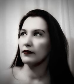 Close-up portrait of woman