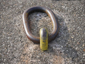 Close-up of railing