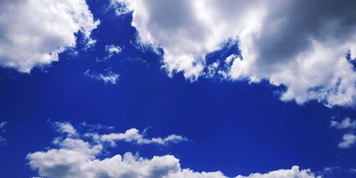 Low angle view of clouds in sky