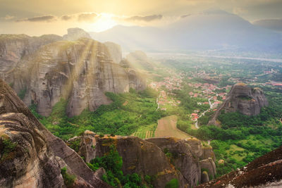 Aerial view of a valley 