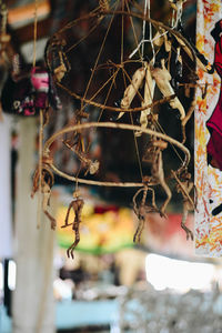 Close-up of hanging outdoors