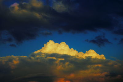 Low angle view of storm clouds in sky