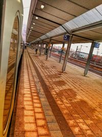 View of railroad station platform