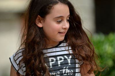 Close-up portrait of a teenage girl