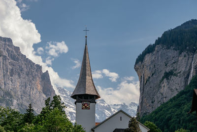 Low angle view of buildings against sky