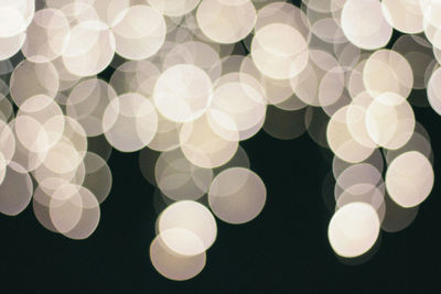 Defocused image of lights