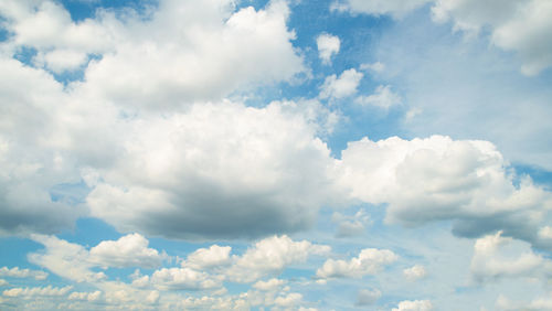 Low angle view of clouds in sky