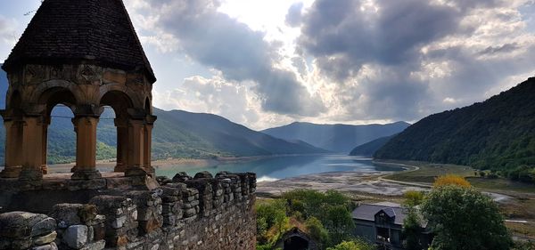 Panoramic view of old building against sky