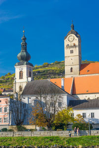 View of church against blue sky