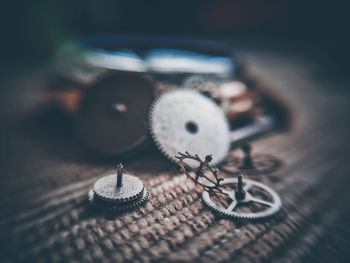 High angle view of decoration on table