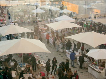 View of market stall