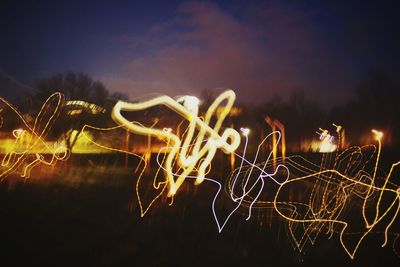 Illuminated city at night