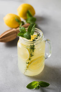 Close-up of drink on table