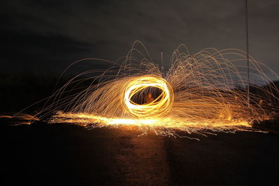 Light trails at night