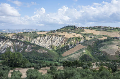 Panorama of atri with its beautiful badlands