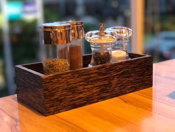 Close-up of drink on table