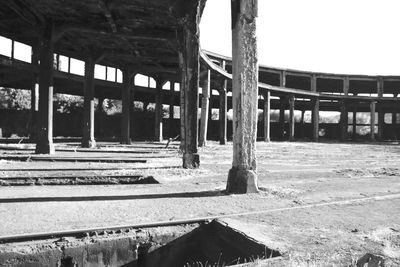 Architectural columns in old building