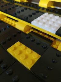 High angle view of computer keyboard