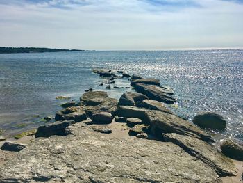 Scenic view of sea against sky