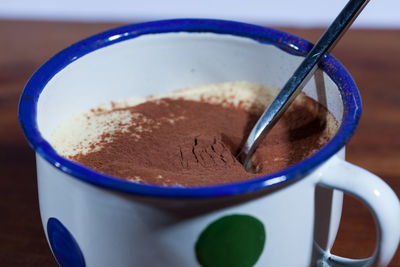 Close-up of coffee on table