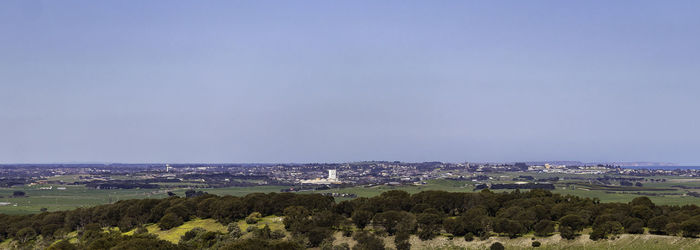 Panoramic view of townscape against sky