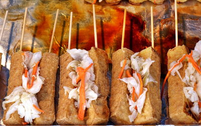 Close-up of vegetables for sale at market stall