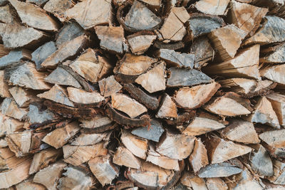 Full frame shot of firewood