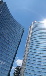 Low angle view of modern building against sky