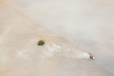 High angle view of beach