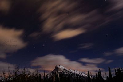 Scenic view of sky at night