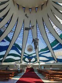 Benches in cathedral of brasilia