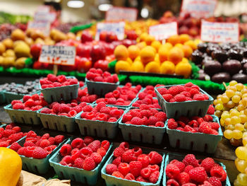 Fruits for sale at market stall