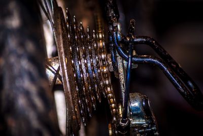 Close-up of bicycle gear