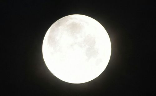 Low angle view of moon in sky