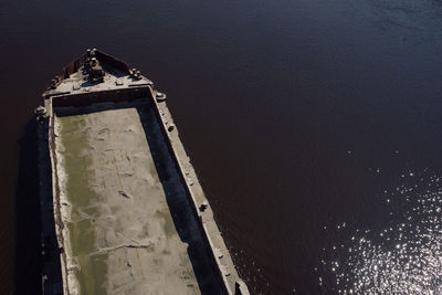 Close-up of boat in sea