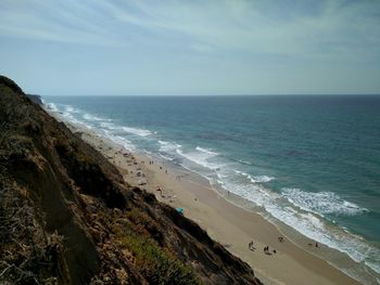 View of calm beach against the sky