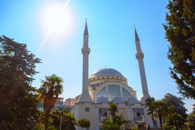 Low angle view of mosque against sky