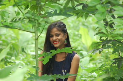 Portrait of smiling young woman