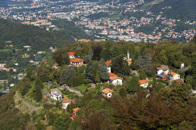 Built structures on countryside landscape